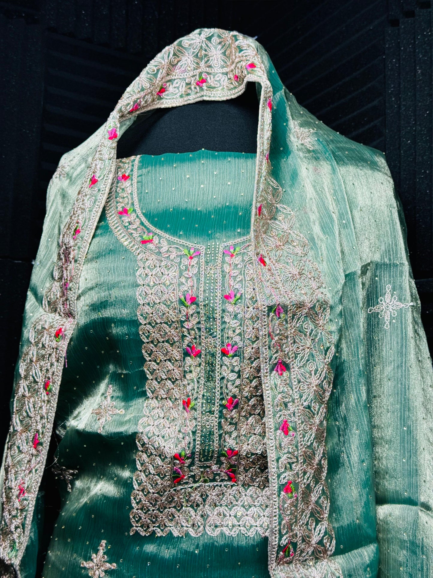 Zehra – Sage Green Royal Embroidered Suit