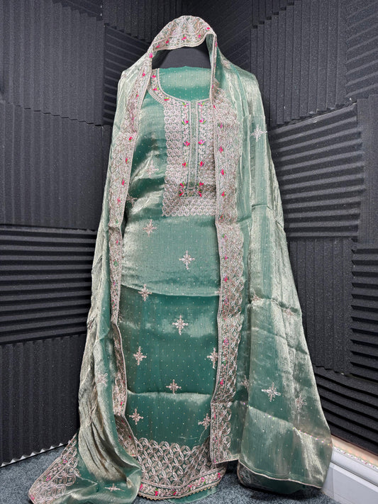Zehra – Sage Green Royal Embroidered Suit